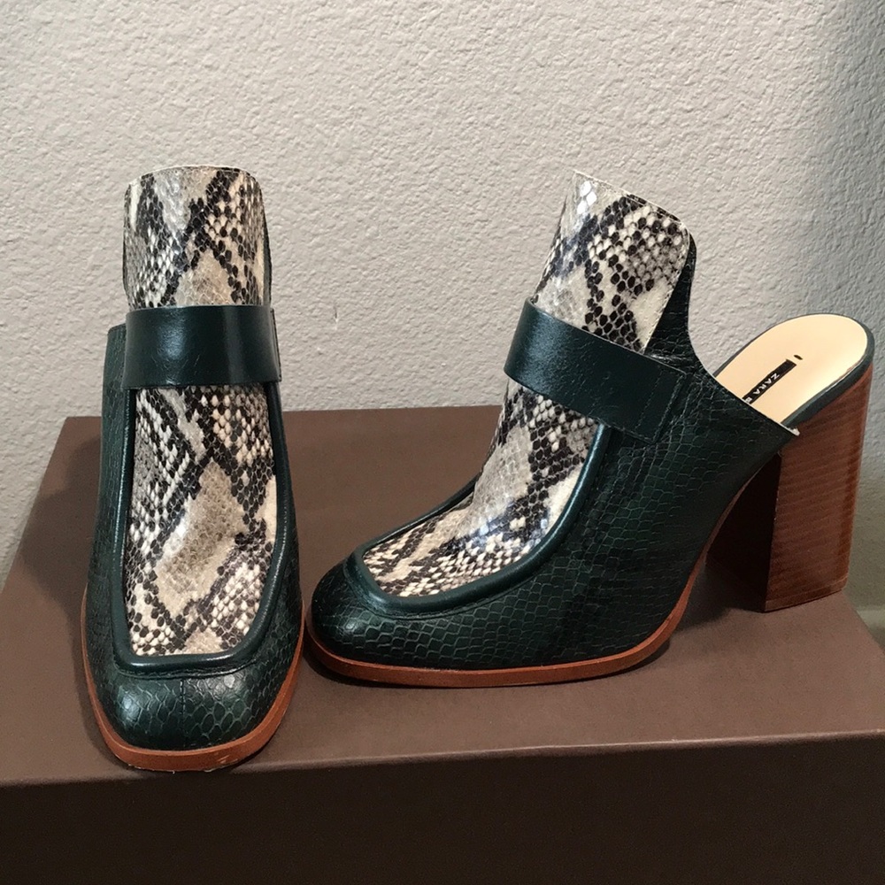Zara python mules size US 8 (40)